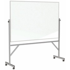 Whiteboard, Nonmagnetic, Horizontal, Reversible, 6'x4', WE