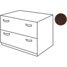 Lateral File, 2 Drawers, 35.67"x23.35"x29.84", Mocha Cherry