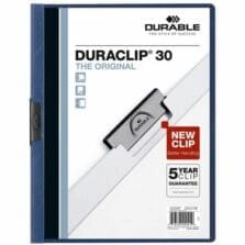 Report Cover w/Clip, 30 Sheet Capacity, 11"x8-1/2", DK Blue