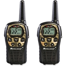 Two-Way Radios, Pair, 24mi Range, Camouflage