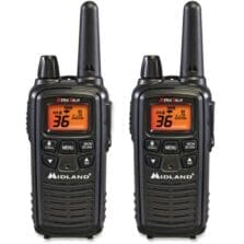 Radios, 2-way, 24-mile Range, 1 Pair, Black