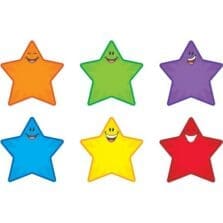 Accents, Star Smiles Classic, 5-1/2" Tall, 36/PK, AST