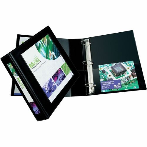 FRAMED VIEW HEAVY-DUTY BINDERS, 3 RINGS, 2" CAPACITY, 11 X 8.5, BLACK