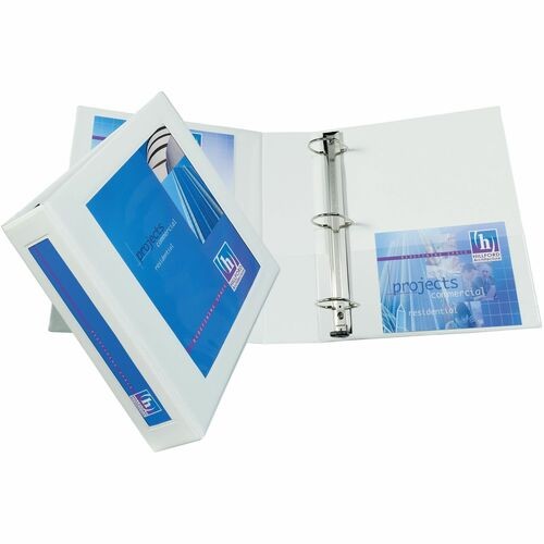 FRAMED VIEW HEAVY-DUTY BINDERS, 3 RINGS, 2" CAPACITY, 11 X 8.5, WHITE