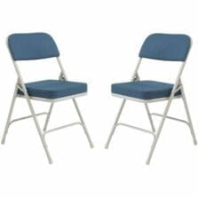 Chair, Folding, BoxSeat, Backrest, SteelFrame, ScotchgrdFabric, Glides, 18-3/4"Wx20-3/4"Dx32"H, 2/CT, RegalBE