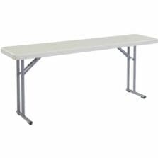 Table, Steel, Plast., Closing, Hi-Tmp., 18"x29.5"x72", Speckled GY