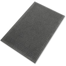 Wiper Mat, Indoor/Outdoor, Rubber, 24"x36", Charcoal