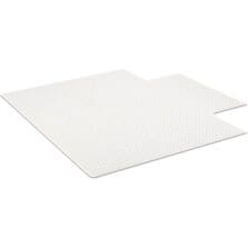 Chairmat, Flat/Low Pile, Lip 20"x10", 36"x48", Clear