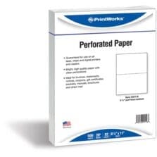 Office Paper, Perforated 5-1/2", 8-1/2"x11", 20lb, 500/RM, WE