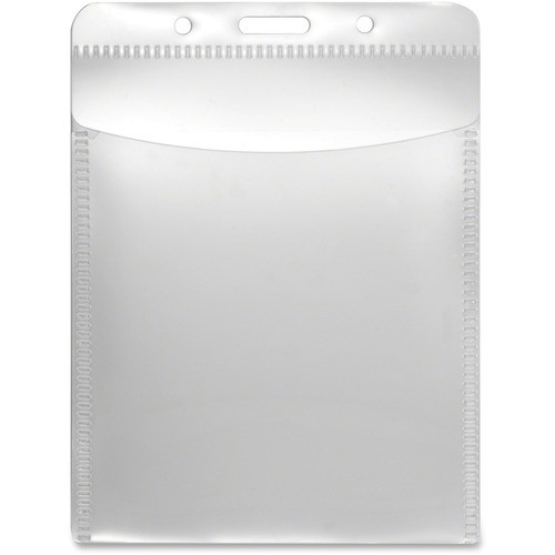 PVC-Free Badge Holders, Vertical, Clear 3.5" x 5.13" Holder, 3.13" x 4.5" Insert, 50/Pack