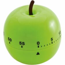 Shaped Timer, 4-1/2" Diameter, Green Apple