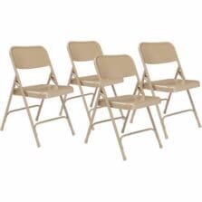 Chair, Folding, Waterfall, Backrest, Glides, All-Steel, 13-3/8"Wx19-1/2"Dx29-5/8"H, 4/CT, Beige
