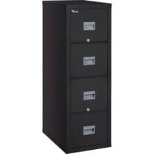 Fireproof Vertical File, 4-Drwr, Ltr, 20-3/4"x31"x52-3/4", BK