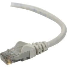 20 ft Category 6 Network Cable for Network Device - First End: 1 x RJ-45 Network - Male - Second End: 1 x RJ-45 Network - Male - Patch Cable - Gold Plated Connector - Gold Plated Contact - Gray - 1 Each