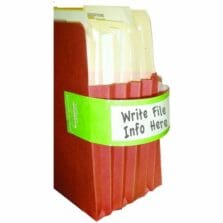Pocket File Handle, 9-5/8"x2", 48/PK, 5/BX, Green