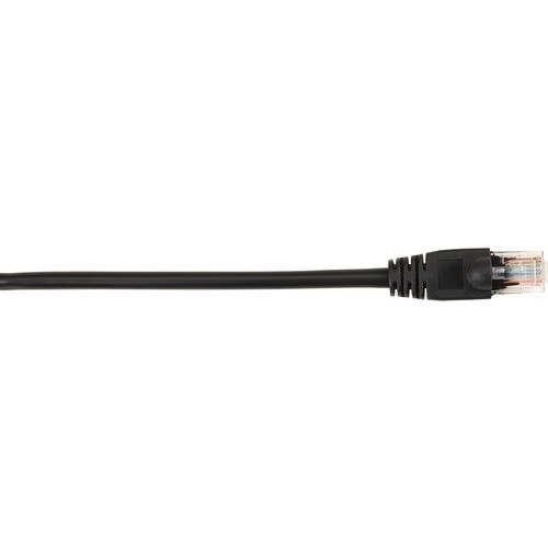 3 ft Category 5e Network Cable for Network Device - First End: 1 x RJ-45 Network - Male - Second End: 1 x RJ-45 Network - Male - 1 Gbit/s - Patch Cable - Gold Plated Contact - CM - 26 AWG - Black - 1 Each