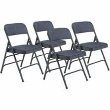 Chair, Steel, Fabric, Glide, 18.75"x20.25"x29.5", 4/CT, Imperial Blue