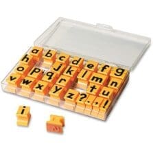 Alphabet Stamp Letters, Lowercase, 30Pcs, Yellow