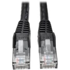 Patch Cable, Category 6, 24 Wire Gauge, 100'L, Black