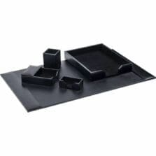 Desk Set, 5 Pc, 31"x20"x4", BK