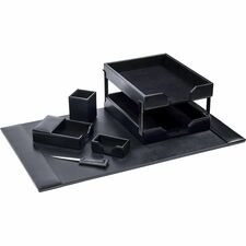 Desk Set, 8 Pc, 31"x20"x4", BK
