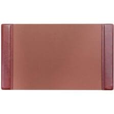 Desk Pad, w/ Side-Rail, 20"Wx34"Lx1/2"H, Mocha
