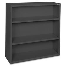 Bookcase, 3-Shelf, Steel, 34-1/2"x12-5/8"x42", Black