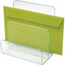 Mini Paper Sorter, 6"x3-1/2"x6-1/2", Clear/Green