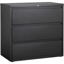 Lateral File, 3DRW, 42"x18-5/8", 40-1/4", Black