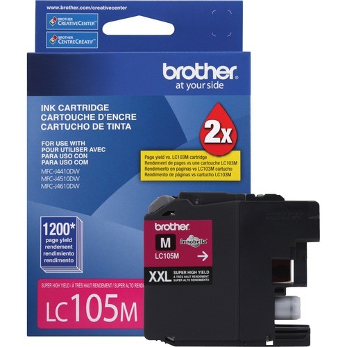 Brother MFC-J4310DW,4410DW,4510DW,4610DW,4710DW,6520DW,6720DW,6920DW Super High Yield Magenta Ink Cartridge (1,200 Yield)