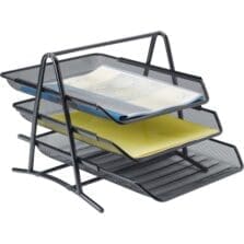 Desk Tray, 3 Tier, 10-3/4"x14-1/4"x11", BK Mesh
