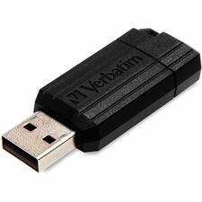 USB 2.0 Drive, Push-Pull Slide, 64GB, Black