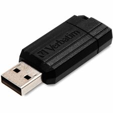 USB 2.0 Drive, Push-Pull Slide, 8GB, Black