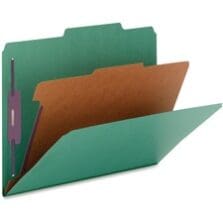 Classification Folders, 1 Div, 2" Exp., Legal, 10/BX, GN
