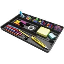 Drawer Organizer, 14"x9"x1-1/8", Black