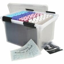 File Box, w/Lid, Letter/Legal, 14-3/5"x18"x10-7/8", Clear