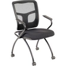 Guest Chair, w/Arms, Mesh Back, 24-3/8"x24"x37", 2/CT, BK