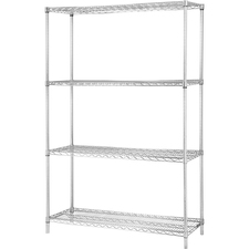 Shelving, Wire, 4 Shelves/4 Posts, 48"x24"x72", CE