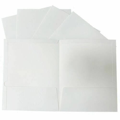 Two Pocket Folder, Ltr, 2-Pkts, 100 Shts, 25/BX, WE