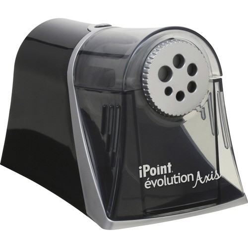 Ipoint Evolution Axis Pencil Sharpener, Ac-Powered, 5 X 7.5 X 7.25, Black/silver