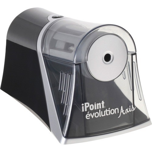 Ipoint Evolution Axis Pencil Sharpener, Ac-Powered, 4.25 X 7 X 4.75, Black/silver