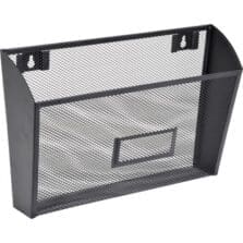 Wall Pocket, Ltr, 12-5/8"x4-3/4"x6-5/8", Black Mesh