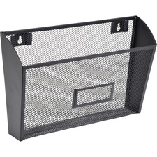 Wall Pocket, Ltr, 12-5/8"x4-3/4"x6-5/8", Black Mesh