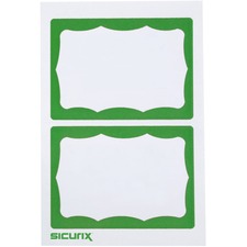 Visitor Badges, Green Border, 3-1/2"x2-1/4", 100/BX, WE/GN