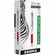 Z-Grip Pen, Retractable, Rubber Grip, 1.2mm, Bold Pt, RD