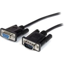 0.5M DB9 RS232 SERIAL EXTENSION CABLE BLK M/F CABLE