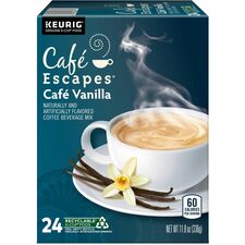 Coffee, Cafe Vanilla, K-Cup, 24/BX, Brown
