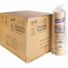 Hot Cups, Rippled, 12oz, 25/PK, 5PK/BD, 4BD/CT, Brown