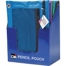 2 Pocket Pencil Pouch, 24/DS, Assorted