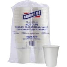Hot Cups, Single Poly-Lined Wall, 12oz, 50/PK, White
